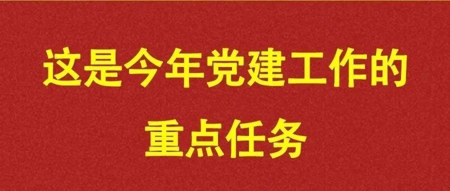 習(xí)近平：這是今年黨建工作的重點(diǎn)任務(wù)